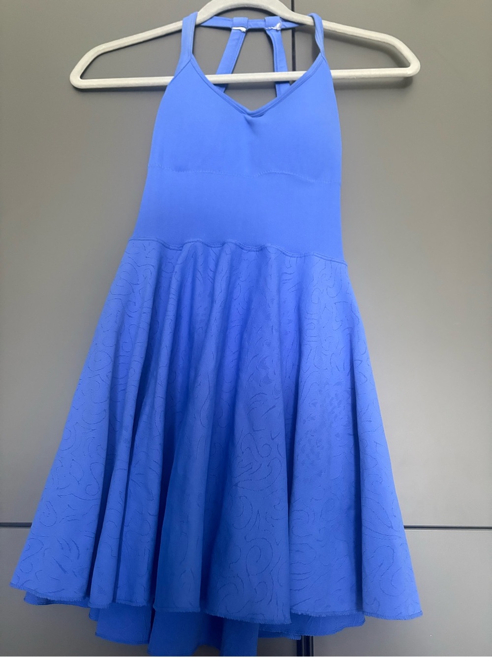Periwinkle Blue Halter Skater Dress
